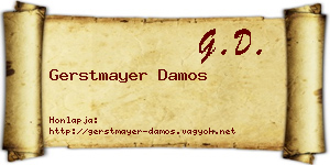Gerstmayer Damos névjegykártya